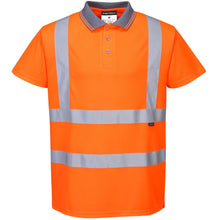 Load image into Gallery viewer, Portwest RT22ORR - Safety Orange Hi-Viz Polo Shirt  Front View
