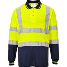 Load image into Gallery viewer, Portwest S279YNR - Safety Green Hi-Viz Polo Shirt  Front View
