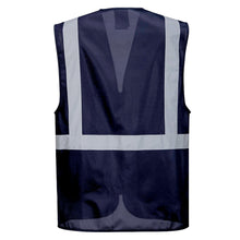 Load image into Gallery viewer, PTW UF476 - Blue Safety Vest | Back View    
