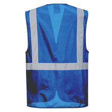 Load image into Gallery viewer, PTW UF476 - Royal Blue Safety Vest | Back View
