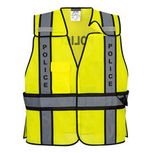 Load image into Gallery viewer, Portwest US387 – Black Trim Police Safety Vest | Front View 

