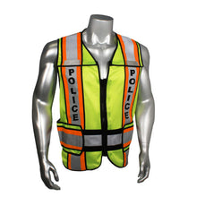 Load image into Gallery viewer, Radians LHV-207-O4C-POL - Orange Trim Police Safety Vest | Front View
