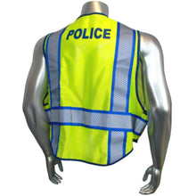 Load image into Gallery viewer, Radians LHV-207ZRCTAR – Blue Trim Police Safety Vests | Back View 
