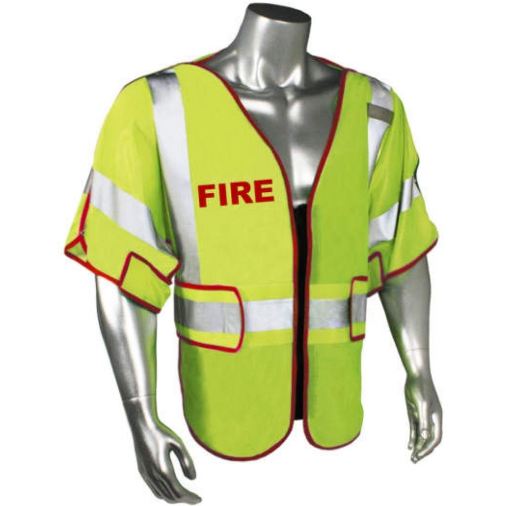 Radians LHV-PS3-DSZR-FR – Red Trim Fire Safety Vest | Front View    
