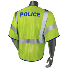 Load image into Gallery viewer, Radians LHV-PS3-DSZR-POL– Blue Trim Police Safety Vest | Back View    

