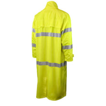 Load image into Gallery viewer, Radians RW07J – Safety Green High Visibility Rain Jackets | Back Right view 
