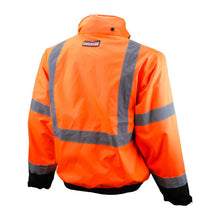 Load image into Gallery viewer, Radians SJ210B-3ZOS - Safety Orange Hi-Viz Bomber Jacket | Back Right View
