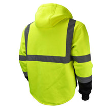 Load image into Gallery viewer, Radians SJ32-3ZGS - Safety Green ANSI Class 3 Sweatshirt | Back Right View
