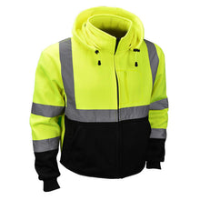 Load image into Gallery viewer, Radians SJ32-3ZGS - Safety Green ANSI Class 3 Sweatshirt | Front Right View
