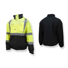 Load image into Gallery viewer, Radians SJ320-3ZGS - Safety Green Hi-Viz Bomber Jacket | Main View
