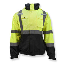 Load image into Gallery viewer, Tingley J26172 - Safety Green Hi-Viz Bomber Jacket | Front View
