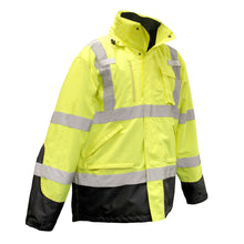 Load image into Gallery viewer, Radians SJ410B-3ZGS - Safety Green Hi-Viz Parka | Front Right View
