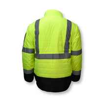 Load image into Gallery viewer, Radians SJ510 - Safety Green Hi-Viz Bomber Jackets | Back View
