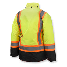 Load image into Gallery viewer, Radians SJ610B-3ZGS - Safety Green Hi-Viz Parka | Back Right View
