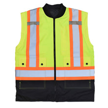 Load image into Gallery viewer, Radians SJ610B-3ZGS - Safety Green Hi-Viz Parka | Sleeveless Front View Flat
