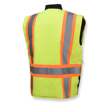 Load image into Gallery viewer, Radians SJ610B-3ZGS - Safety Green Hi-Viz Parka | Sleeveless Back Right View
