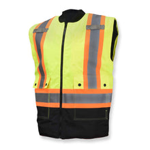 Load image into Gallery viewer, Radians SJ610B-3ZGS - Safety Green Hi-Viz Parka | Sleeveless Front Left View
