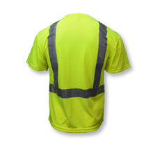 Load image into Gallery viewer, Radians ST11-2PGS - Safety Green Hi-Viz Short Sleeve Shirts | Back View
