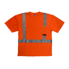 Load image into Gallery viewer, Radians ST11-2POS - Safety Orange Hi-Viz Short Sleeve Shirts | Front Flat View
