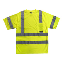 Load image into Gallery viewer, Radians ST11-3PGS - Safety Green Hi-Viz Short Sleeve Shirt | Front Flat View
