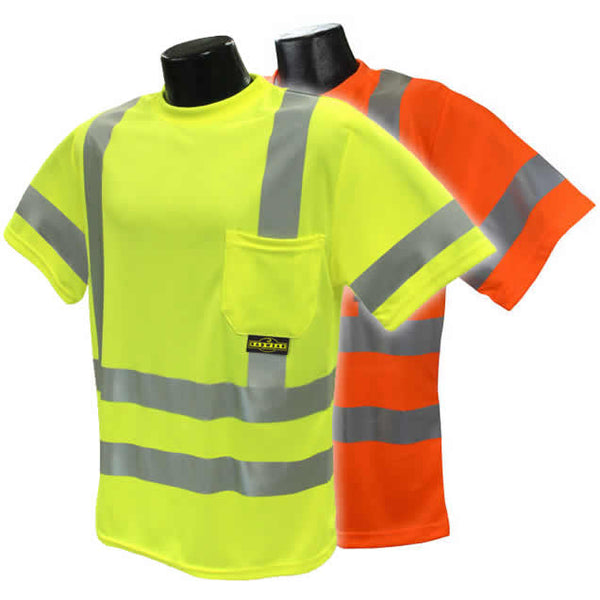 Radians ST11-2POS-M Class 2 High Visibility Safety T-Shirt – Orange, Men's Medium, Reflective