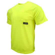 Load image into Gallery viewer, Radians ST11-NPGS - Safety Green Hi-Viz Short Sleeve Shirts | Front Left View
