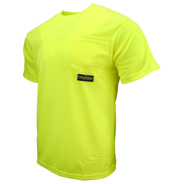 Radians ST11-NPGS - Safety Green Hi-Viz Short Sleeve Shirts | Front Left View