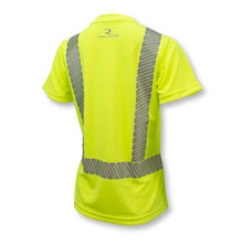 Load image into Gallery viewer, Radians ST11W-2PGS - Safety Green Hi-Viz Women&#39;s Shirt | Back Right View
