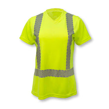 Load image into Gallery viewer, Radians ST11W-2PGS - Safety Green Hi-Viz Women&#39;s Shirt | Front View
