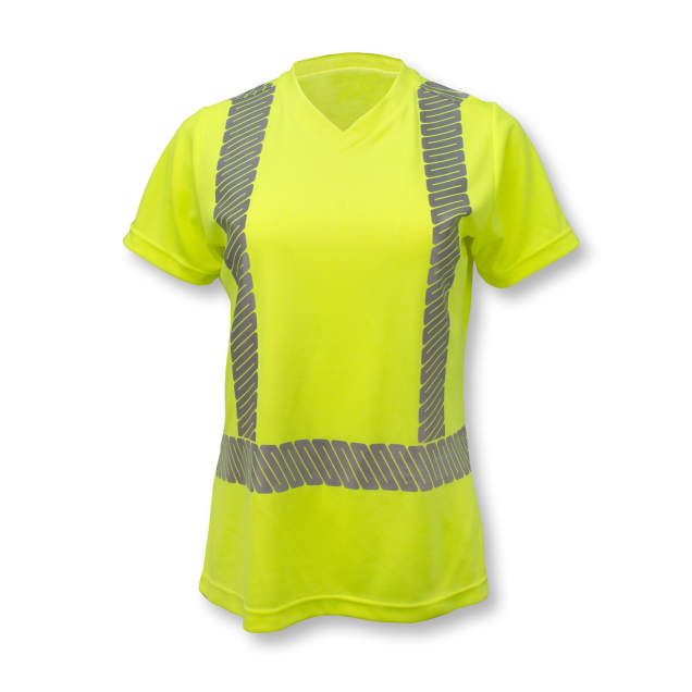 Radians ST11W-2PGS - Safety Green Hi-Viz Women's Shirt | Front View
