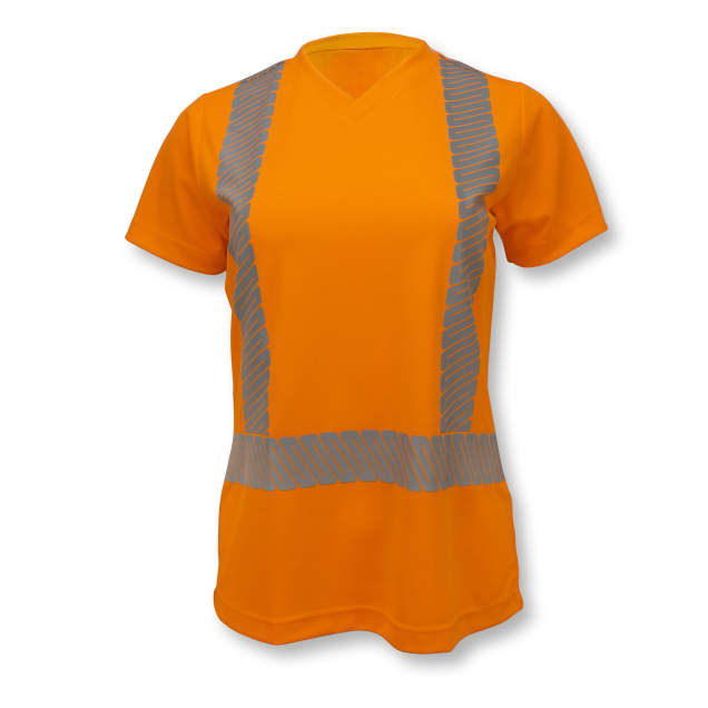 Radians ST11W-2POS - Safety Orange Hi-Viz Women's Shirt | Front View