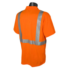 Load image into Gallery viewer, Radians ST12-2POS - Safety Orange Hi-Viz Polo Shirt | Back Right View
