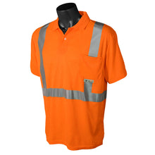 Load image into Gallery viewer, Radians ST12-2POS - Safety Orange Hi-Viz Polo Shirt | Front Left View
