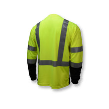 Load image into Gallery viewer, Radians ST21B-3PGS - Safety Green Hi-Viz Long Sleeve Shirts | Back Right View
