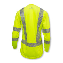Load image into Gallery viewer, Radians ST21W-3PGS - Safety Green Hi-Viz Women&#39;s Shirt | Back View
