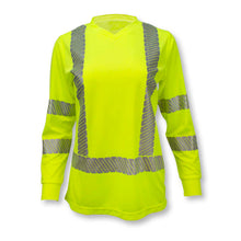 Load image into Gallery viewer, Radians ST21W-3PGS - Safety Green Hi-Viz Women&#39;s Shirt | Front View
