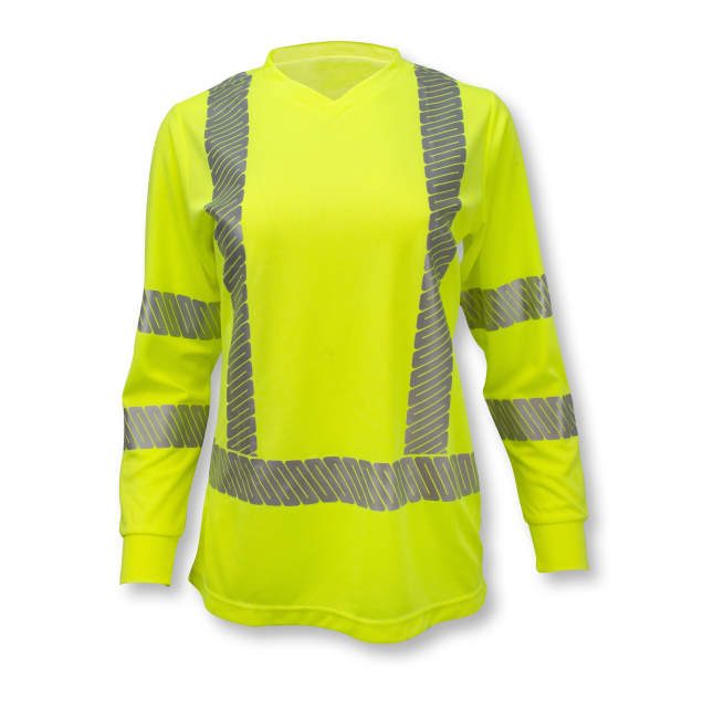 Radians ST21W-3PGS - Safety Green Hi-Viz Women's Shirt | Front View