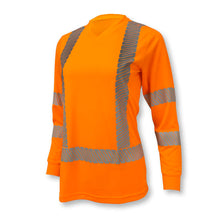 Load image into Gallery viewer, Radians ST21W-3POS - Safety Orange Hi-Viz Women&#39;s Shirt | Front Left View
