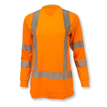 Load image into Gallery viewer, Radians ST21W-3POS - Safety Orange Hi-Viz Women&#39;s Shirt | Front View
