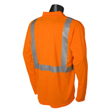 Load image into Gallery viewer, Radians ST22-2POS - Safety Orange Hi-Viz Polo Shirt | Back View
