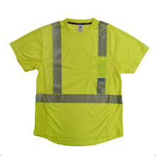 Load image into Gallery viewer, Radians ST31-2PGS - Safety Green Hi-Viz Short Sleeve Shirt | Front Flat View
