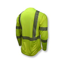 Load image into Gallery viewer, Radians ST31-3PGS - Safety Green Hi-Viz Long Sleeve Shirt | Back Right View

