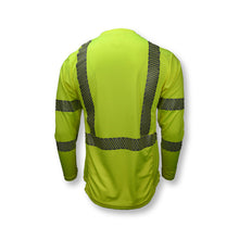 Load image into Gallery viewer, Radians ST31-3PGS - Safety Green Hi-Viz Long Sleeve Shirt | Back View
