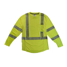 Load image into Gallery viewer, Radians ST31-3PGS - Safety Green Hi-Viz Long Sleeve Shirt | Front Flat View
