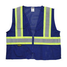 Load image into Gallery viewer, Radians SV22-1ZBLM - Blue ANSI Class 1 Safety Vest | Front flat View
