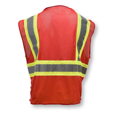Load image into Gallery viewer, Radians SV22-1ZRM - Red ANSI Class 1 Safety Vest |Back View
