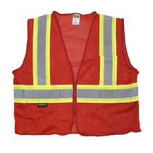 Load image into Gallery viewer, Radians SV22-1ZRM - Red ANSI Class 1 Safety Vest | Front Flat View
