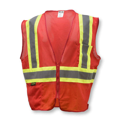 Radians SV22-1ZRM - Red ANSI Class 1 Safety Vest | Front View