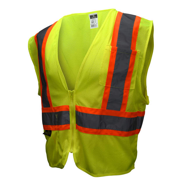 Radians SV22-2ZGM - Safety Green ANSI Class 2 Safety Vest | Front Left View