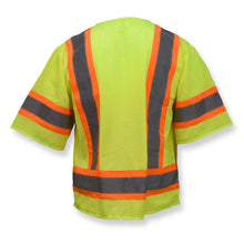 Load image into Gallery viewer, Radians SV22-3ZGM - Safety Green ANSI Class 3 Safety Vest | Back View
